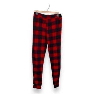 XL ACTING PRO RED BLACK PLAID FLANNEL JOGGER PANTS WOMENS STRETCH